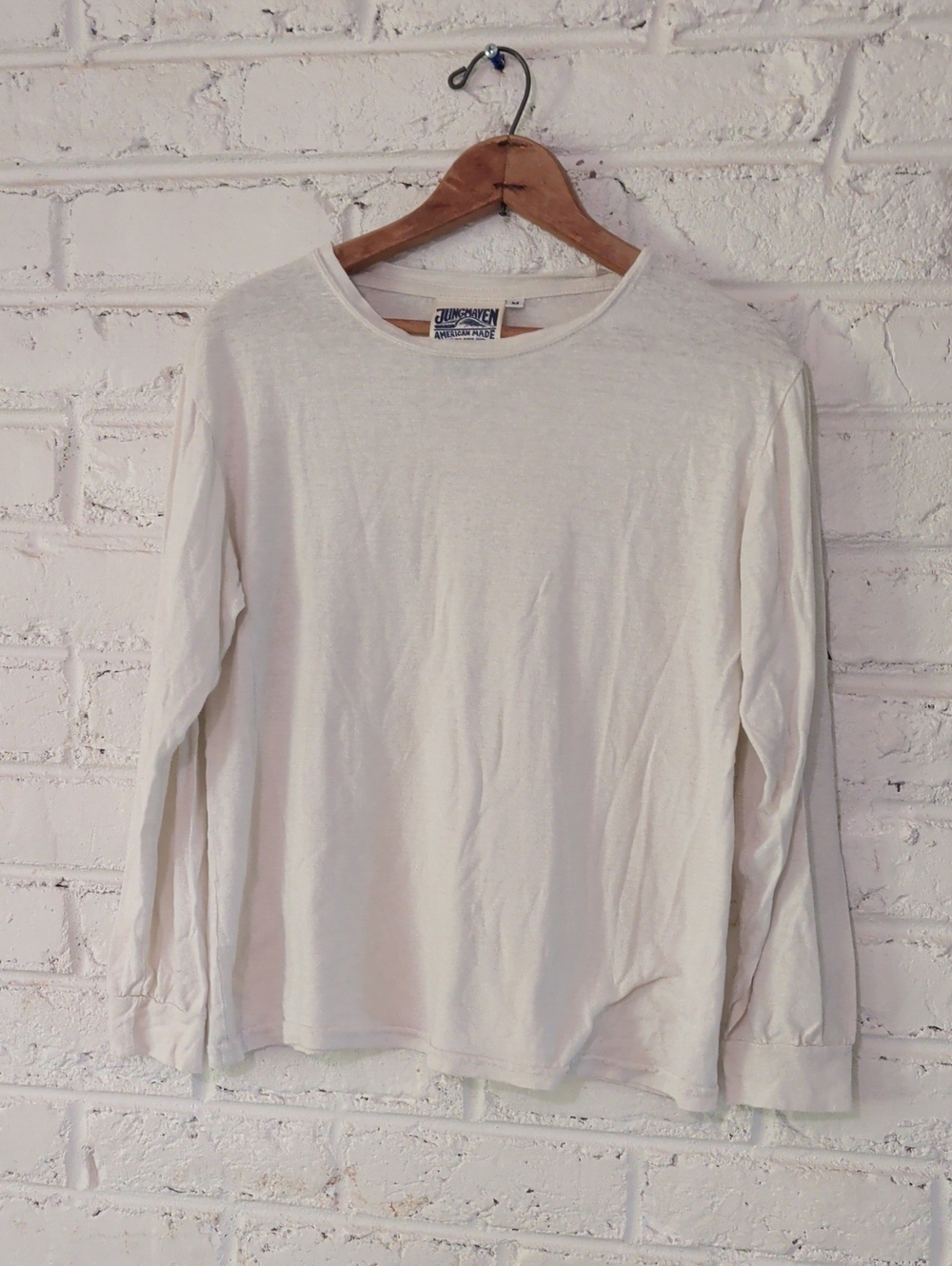 Jungmaven Crewneck Long Sleeve Sweater in Cream